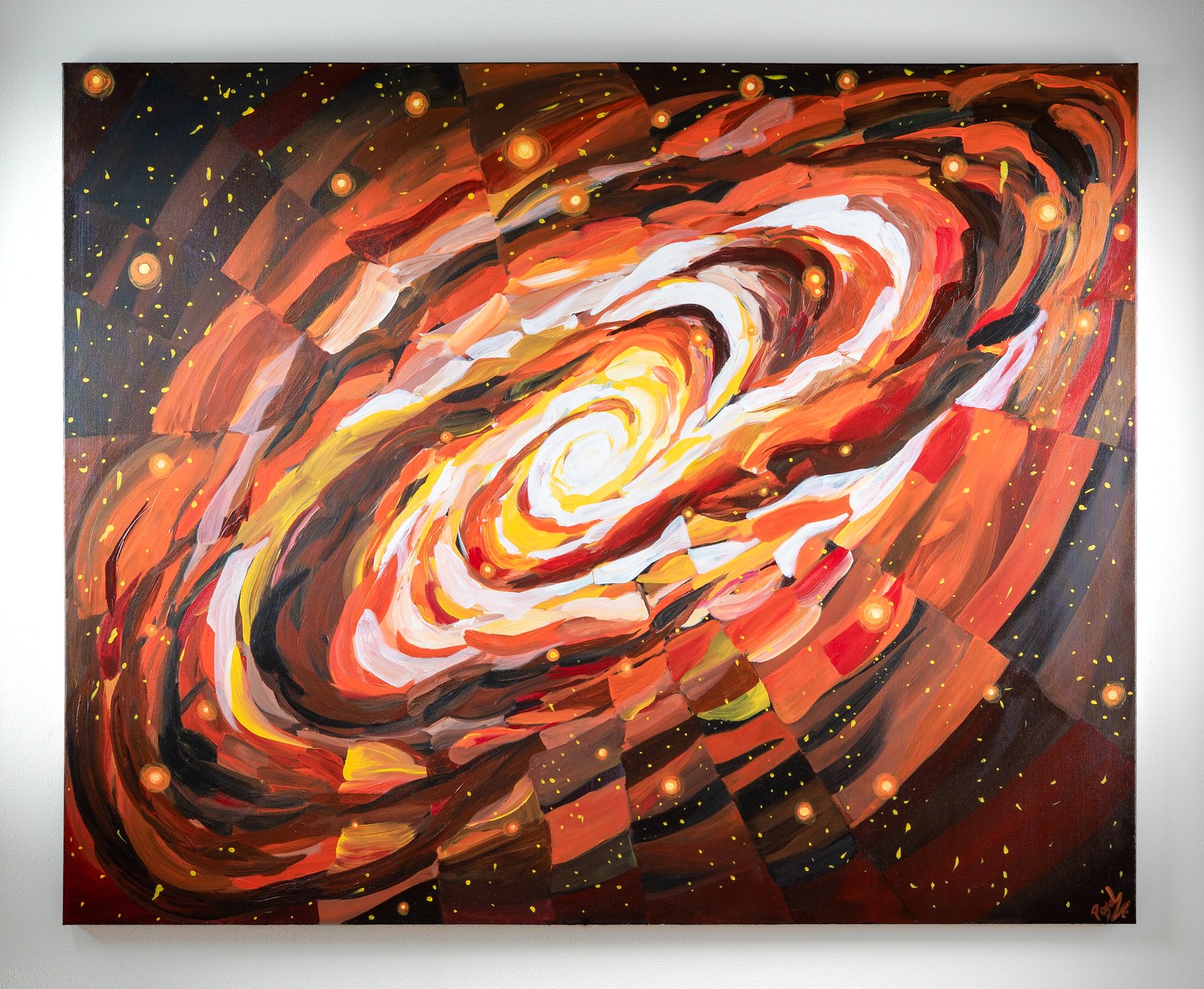 You Are the Reason Stars Form. 2026. Acrylic on canvas, 60×48 in. By Payal Agarwal.